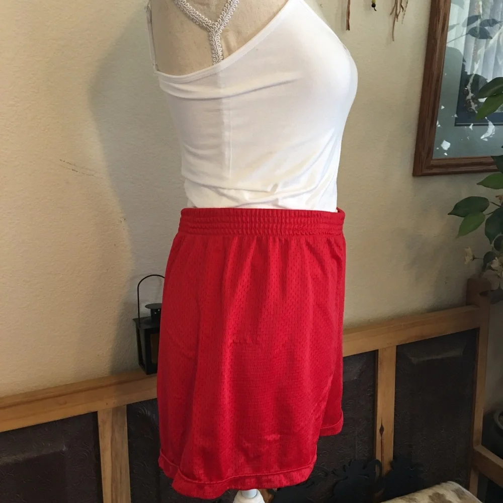 Athletic Works red mesh workout casual shorts